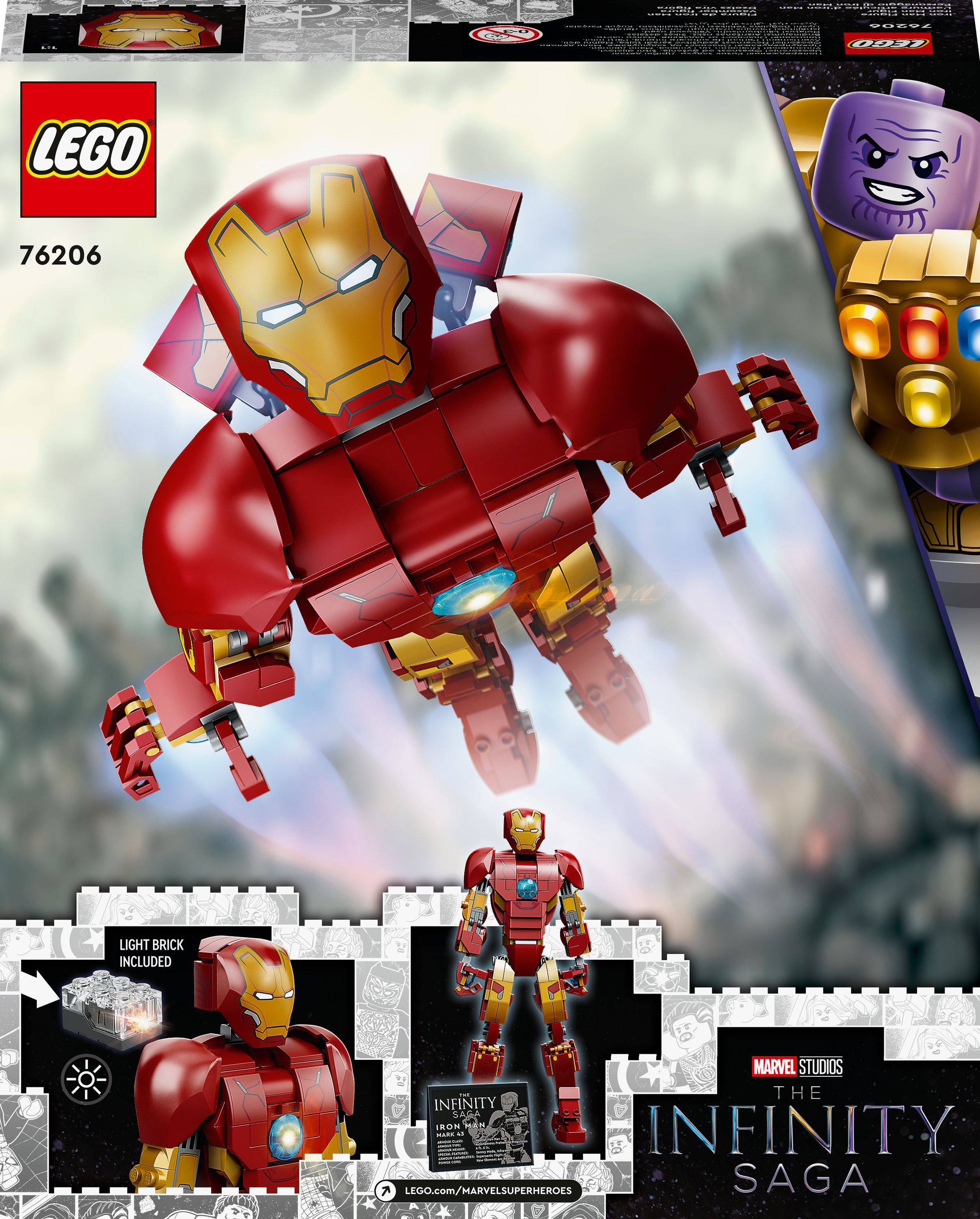 Lego Super Heroes 76206 Конструктор Фигурка Железного человека – Goodshop.md.  Купить Lego Super Heroes 76206 Конструктор Фигурка Железного человека по  выгодной цене в Кишиневе, Молдове.