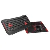 SET TASTATURA + MOUSE + MOUSE PAD SVEN GS-9000, CU FIR, NEGRU/ROSU
