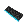 TASTATURA A4TECH FK10, CU FIR, NEGRU/ALBASTRU
