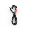 АУДИОКАБЕЛЬ CABLEXPERT CCAB-458, 3.5MM 3-PIN (M) - 2X RCA (M), 1,5М, ЧЁРНЫЙ