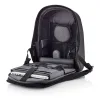 RUCSAC PENTRU LAPTOP BOBBY HERO SMALL, 13.3", PIELE ARTIFICIALA, NEGRU