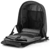 RUCSAC PENTRU LAPTOP BOBBY HERO SMALL, 13.3", PIELE ARTIFICIALA, NEGRU