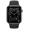 УМНЫЕ ЧАСЫ APPLE WATCH SERIES 6 GPS + CELLULAR M09H3, 44ММ, КОРПУС ИЗ НЕРЖАВЕЮЩЕЙ СТАЛИ С ЧЕРНЫМ СПОРТИВНЫМ РЕМЕШКОМ
