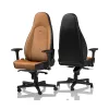 ИГРОВОЕ КРЕСЛО NOBLECHAIRS ICON, НАТУРАЛЬНАЯ КОЖА, КОНЬЯЧНЫЙ/ЧЕРНЫЙ