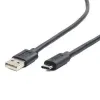 CABLU INCARCARE SI SINCRONIZARE CABLEXPERT CCP-USB2-AMCM-1M, USB TYPE-A/USB TYPE-C, 1M, NEGRU