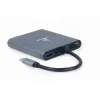 ADAPTOR VIDEO CABLEXPERT A-CM-COMBO6-01, USB TYPE-C - VGA, HDMI, USB TYPE-C, USB TYPE-A, SD CARD-READER, GRI