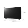 55" LED SMART ТЕЛЕВИЗОР LG 55UP80006LA, 3840 X 2160, WEBOS, ЧЁРНЫЙ