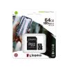 64GB KINGSTON MICROSD CLASS10 UHS-I  U1 V10  A1 + SD ADAPTER CANVAS SELECT PLUS, UP TO: 100MB/S