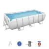 PISCINA CU CADRU METALIC BESTWAY POWER STEEL, 6478L, GRI, 6942138986372