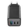 INCARCATOR CELLULARLINE WALL CHARGER GAN, 3 PORTS, 65W, NEGRU