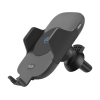WIRELESS CAR CHARGER + AUTOMATIC MOUNT, WCCM, TOTAL POWER: 10W, MAX OUTPUT: 1.2A, TYPE-C INPUT, CABLE INCLUDED, TELLUR BLACK  TLL151201
