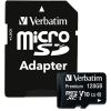 128GB MICROSD CLASS10 A1 UHS-I + SD ADAPTER VERBATIM PREMIUM MICROSDXC,