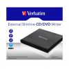 EXTERNAL SLIMLINE CD/DVD WRITER VERBATIM, PORTABLE SLIM -14MM,