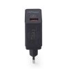 UNIVERSAL USB CHARGER - GEMBIRD EG-UQC3-01, 1XUSB QC3.0 OUTPUT: DC 3.8V...6.5V / 3A, 6.5V...9V / 2A, 9V...12V / MAX 1.5A, INPUT: 100/240V, BLACK