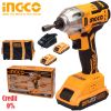 ВИНТОВЁРТ АККУМУЛЯТОРНЫЙ, УДАРНЫЙ LI-ION 20V/2*2A INGCO CIRLI2002