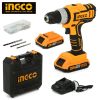 ШУРУПОВЕРТ АККУМУЛЯТОРНЫЙ УДАРНЫЙ  INGCO CIDLI20031 20V/2*2A