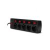 ФИЛЬТР ИМПУЛЬСНЫХ ПОМЕХ SVEN SF-05PL 5 SOCKETS WITH INDIVIDUAL SWITCHES, BLACK, 3M