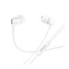 BOROFONE BM51 WHITE (728890) HOARY UNIVERSAL EARPHONES WITH MICROPHONE, SPEAKER OUTER DIAMETER 10MM, CABLE LENGTH 1.2M, MICROPHONE