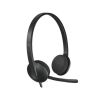 LOGITECH H340 BLACK USB HEADSET, HEADSET: 20HZ-20KHZ, MICROPHONE: 100HZ-10KHZ, 1.8M CABLE, 981-000475