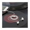 BOROFONE BM51 WHITE (728890) HOARY UNIVERSAL EARPHONES WITH MICROPHONE, SPEAKER OUTER DIAMETER 10MM, CABLE LENGTH 1.2M, MICROPHONE