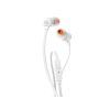 JBL T110 WHITE IN-EAR HEADPHONES, 20HZ-20KHZ, MICROPHONE, REMOTE, CABLE, JBLT110WHT