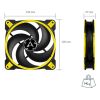 CASE/CPU FAN ARCTIC BIONIX P120 YELLOW, PRESSURE-OPTIMISED GAMING FAN WITH PWM PST, 120X120X27 MM, 4-PIN-CONNECTOR + 4-PIN-SOCKET, 200-2100RPM, NOISE 0.45 SONE, 67.56 CFM / 114.9 M3/H