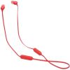 БЕСПРОВОДНЫЕ НАУШНИКИ С МИКРОФОНОМ ВНУТРИКАНАЛЬНЫЕ JBL TUNE T125BT RED BLUETOOTH WIRELESS IN-EAR HEADPHONES, 20HZ-20KHZ, 16 OHMS, 96DB, MICROPHONE, REMOTE, BT5.0, 120 MAH LITHIUM-ION POLYMER UP TO 16 HOURS, JBLT125BTCOR (CASTI CU MICROFON FARA FIR JBL / Б