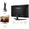 МОНИТОР 31.5" ASUS TUF GAMING VG328H1B CURVED 1500R GAMING MONITOR WIDE 16:9, 0.363, 1MS, 165HZ, FREESYNC PREMIUM, ASUS AURA RGB, CONTRAST 3000:1, SPEAKERS 2X2W, 24 ~180 KHZ