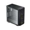 КОРПУС CASE MIDDLETOWER DEEPCOOL CG540 ATX BLACK, NO PSU, SIDE PANEL TEMPERED GLASS,  2XUSB3.0,  AUDIO X 1/MIC X 1, PRE-INSTALLED LED FANS: FRONT 3X120MM, REAR 1X140MM