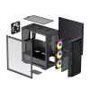 КОРПУС CASE MIDDLETOWER DEEPCOOL CG540 ATX BLACK, NO PSU, SIDE PANEL TEMPERED GLASS,  2XUSB3.0,  AUDIO X 1/MIC X 1, PRE-INSTALLED LED FANS: FRONT 3X120MM, REAR 1X140MM