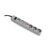 ФИЛЬТР ИМПУЛЬСНЫХ ПОМЕХ GEMBIRD SURGE PROTECTOR SPG6-B-6C, 6 SOCKETS, 1.8M, UP TO 250V AC, 16 A, SAFETY CLASS IP20, GREY