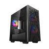 КОРПУС CASE MIDDLETOWER DEEPCOOL MATREXX 40 3FS MICRO-ATX BLACK NO PSU, SIDE WINDOW, 1XUSB3.0/ 1XUSB2.0/ AUDIO PRE-INSTALLED: 3X120MM TRI-COLOR FAN