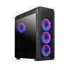 CASE ATX MIDITOWER CHIEFTEC GAMING SCORPION 4 GL-04B-OP BLACK NO PSU, 2X USB 3.2 GEN I, 1X USB 2.0, AUDIO-OUT, 4X 120MM A-RGB RAINBOW LED FAN, FRONT MESH DESIGN, TEMPERED GLASS SIDE PANEL, RGB CONTROL HUB