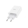 ЗАРЯДНОЕ УСТРОЙСТВО HOCO C99A PD20W+QC3.0 THREE-PORT (2C1A) CHARGER (EU) , OUTPUT 2XTYPE-C & 1XUSB, WHITE 767554
