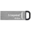 ПАМЯТЬ USB FLASH 64GB FLASH DRIVE KINGSTON DTKN/64GB DATATRAVELER KYSON SILVER, METAL CASING, USB3.2,  COMPACT AND LIGHTWEIGHT