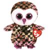 TY FLIPPABLES TY36785 МЯГКАЯ ИГРУШКА РОЗОВО-ЧЕРНАЯ СОВА CHECKS