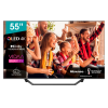 55" LED TV HISENSE 55A7GQ, BLACK (3840X2160 UHD QUANTUM DOT DISPLAY, PCI 2000 HZ, SMART TV (VIDAA U5.0 OS), 3 X HDMI2.0, 2 X USB, DISPLAY COLOR DEPTH