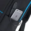RUCSAC PENTRU LAPTOP RIVACASE BORNEO, 17.3", POLIESTER, NEGRU