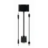 ADAPTOR CABLEXPERT A-VGA-HDMI-02, VGA D-SUB (M) - HDMI (F) + VGA, 0.15 M, NEGRU