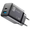 INCARCATOR CELLULARLINE WALL CHARGER GAN, 2 PORTS, 45W, 45W, NEGRU