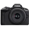 БЕЗЗЕРКАЛЬНЫЙ ФОТОАППАРАТ CANON EOS R50 BLACK & RF-S 18-45MM F/4.5-6.3 IS STM KIT, ЧЁРНЫЙ