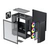 КОРПУС CASE MIDDLETOWER DEEPCOOL CG560 ATX BLACK, NO PSU, SIDE PANEL TEMPERED GLASS,  2XUSB3.0, AUDIO X 1/MIC X 1, PRE-INSTALLED LED FANS: FRONT 3X120MM, REAR 1X140MM (CARCASA/КОРПУС)