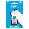 КАРТА ПАМЯТИ 64GB KIOXIA EXCERIA LMEX1L064GG2 MICROSDHC, 100MB/S, (CLASS 10 UHS-I) + ADAPTER MICROSD->SD