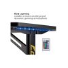 СТОЛ КОМПЬЮТЕРНЫЙ LUMI GMD03-1 CONQUEROR GAMING DESK WITH RGB LIGHTING, BLACK/RED, 1200X600MM, WEIGHT CAPACITY 100KG, MULTI-COLOR GRADIENT BREATHING LED LIGHT (СТОЛ КОМПЬЮТЕРНЫЙ ИГРОВОЙ)