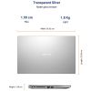 НОУТБУК 15.6 ASUS VIVOBOOK X515EA SILVER, INTEL I3-1115G4 3.0-4.1GHZ/8GB DDR4/SSD 512GB/INTEL IRIS XE GRAPHICS/WIFI 6 802.11AX/BT5.0/USB TYPE C/HDMI/HD WEBCAM/ 15.6 FHD IPS LED-BACKLIT NANOEDGE ANTI-GLARE (1920X1080)/NO OS X515EA-BQ322