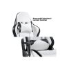 ИГРОВОЕ КРЕСЛО LUMI PREMIUM GAMING CHAIR CH06-36 WITH HEADREST & LUMBAR SUPPORT , BLACK/WHITE, PVC LEATHER, 2D ARMREST, STEEL FRAME, 350MM NYLON PLASTIC BASE, PU CASTER, 80MM CLASS 4 GAS LIFT, WEIGHT CAPACITY 180 KG