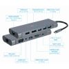 АДАПТЕР 8-IN-1 CABLEXPERT A-CM-COMBO8-01 / USB TYPE-C 8-IN-1 MULTI-PORT ADAPTER (HUB3.0 + HDMI + DISPLAYPORT + VGA + PD + CARD READER + GIGABIT LAN PORT + STEREO AUDIO)