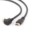CABLE HDMI  CC-HDMI490-6, 1.8 M, HDMI V.1.4 90 DEGREES, MALE-MALE, BLACK CABLE WITH GOLD-PLATED CONNECTORS, BULK PACKING