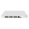 CLOUD ROUTER SWITCH 328-24P-4S+RM WITH 800 MHZ CPU, 512MB RAM, 24XGIGABIT LAN (ALL POE-OUT), 4XSFP+ CAGES, ROUTEROS L5 OR SWITCHOS (DUAL BOOT), 1U RACKMOUNT CASE, 500W BUILT-IN PSU