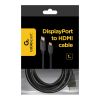 CABLE DP-HDMI  - 1M - CABLEXPERT CC-DP-HDMI-1M, 1M, HDMI TYPE A (MALE) ONLY TO DP (MALE) CABLE,  (CABLE IS NOT BI-DIRECTIONAL), BLACK